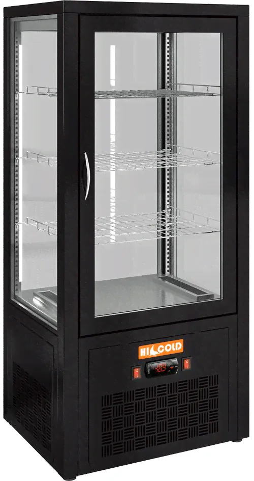 Настольная вертикальная холодильная витрина HICOLD VRC 100 Black-0