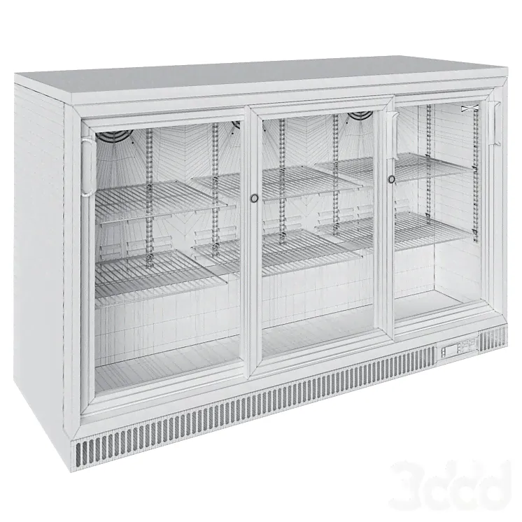 Bar refrigerated cabinet HICOLD SGD315SL - Restaurant - 3D model
