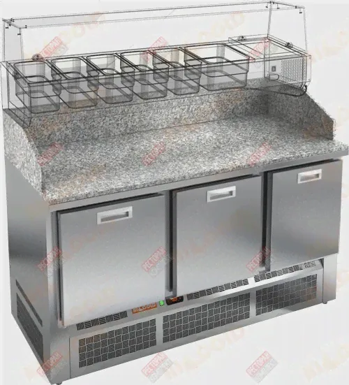 Стол для пиццы HICOLD PZE3-111/GN BOX камень-0