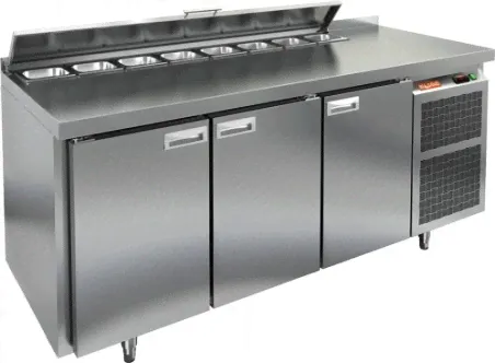 Стол охлаждаемый для салатов HICOLD SL2-111GN (1/6) с крышкой-0