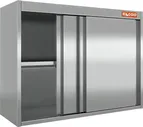 Полка нержавеющая настенная с дверцами купе HICOLD НПК-8/4