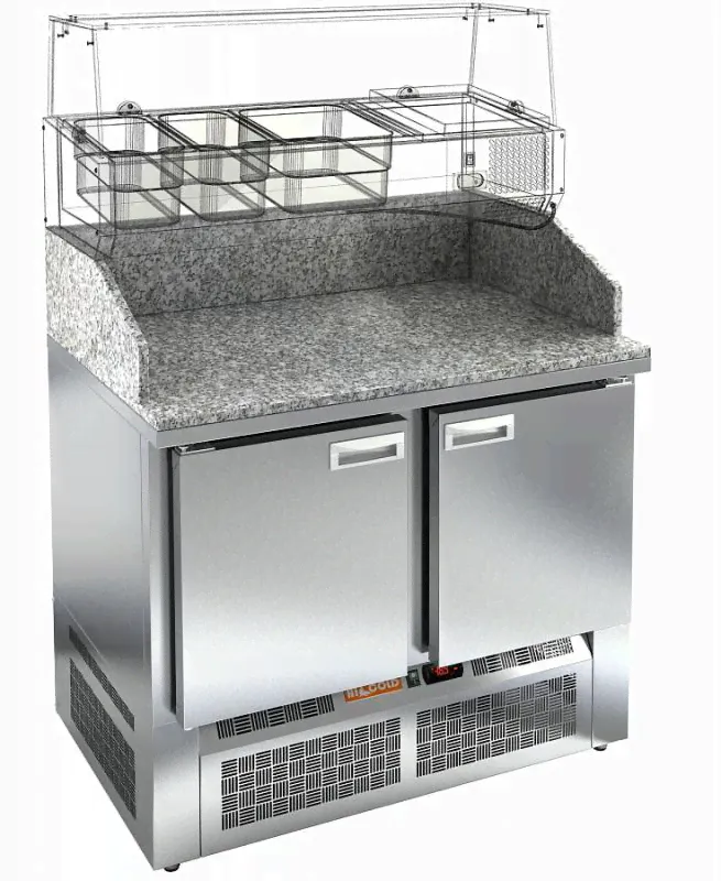 Стол для пиццы HiCold PZE3-11GN камень(137955)-0