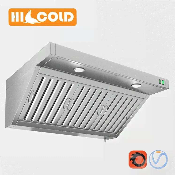 Вытяжка, вытяжные зонты HiCold, ЗВПОК-1108, ЗВПОК-1508, ЗВПО-1106, ЗКВПО-1109 - Техника - 3D модель-2