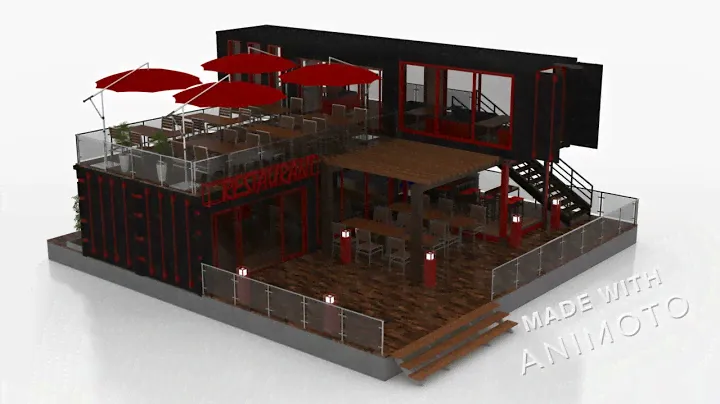 Container Restaurant 3D Model