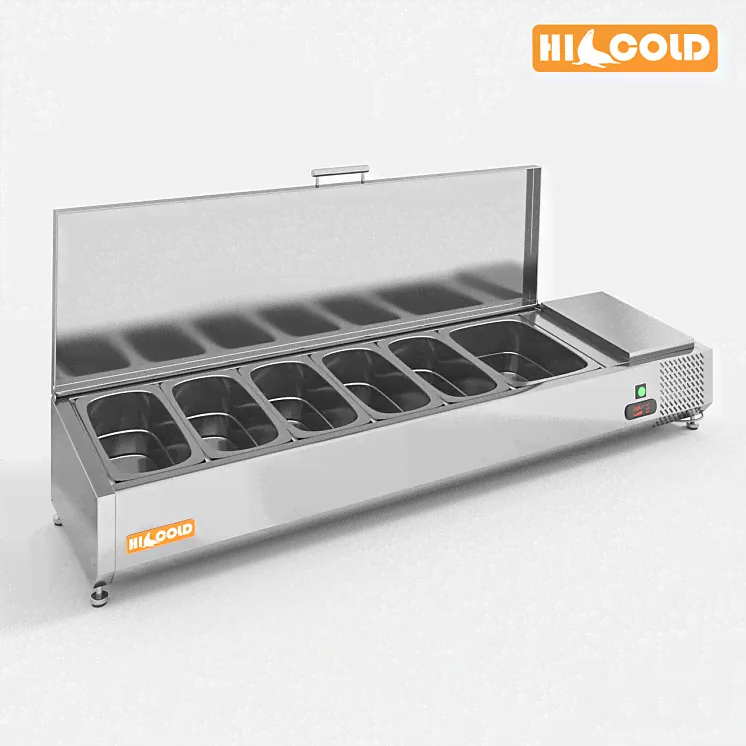 Витрины холодильные настольные HiCold #2 - Магазин - 3D модель-0