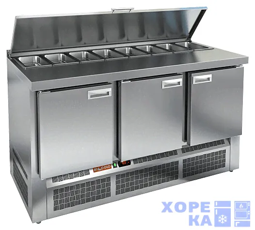 СТОЛ ДЛЯ САЛАТОВ HICOLD SLE1-111GN (1/3) О С КРЫШКОЙ