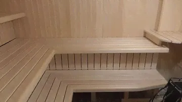 Уникальный монтаж двухярусных полков в парной./Making a sauna