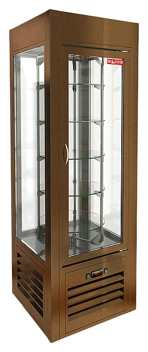 Витрина кондитерская HICOLD VRC 350 R Sh Bronze-0