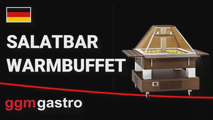 Salatbar Warmbuffet - 1,6 m - für 4x GN 1/1 - SBWIN411 - GGM Gastro