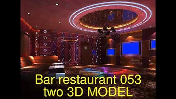 3D Model of Bar restaurant 053 two two Review